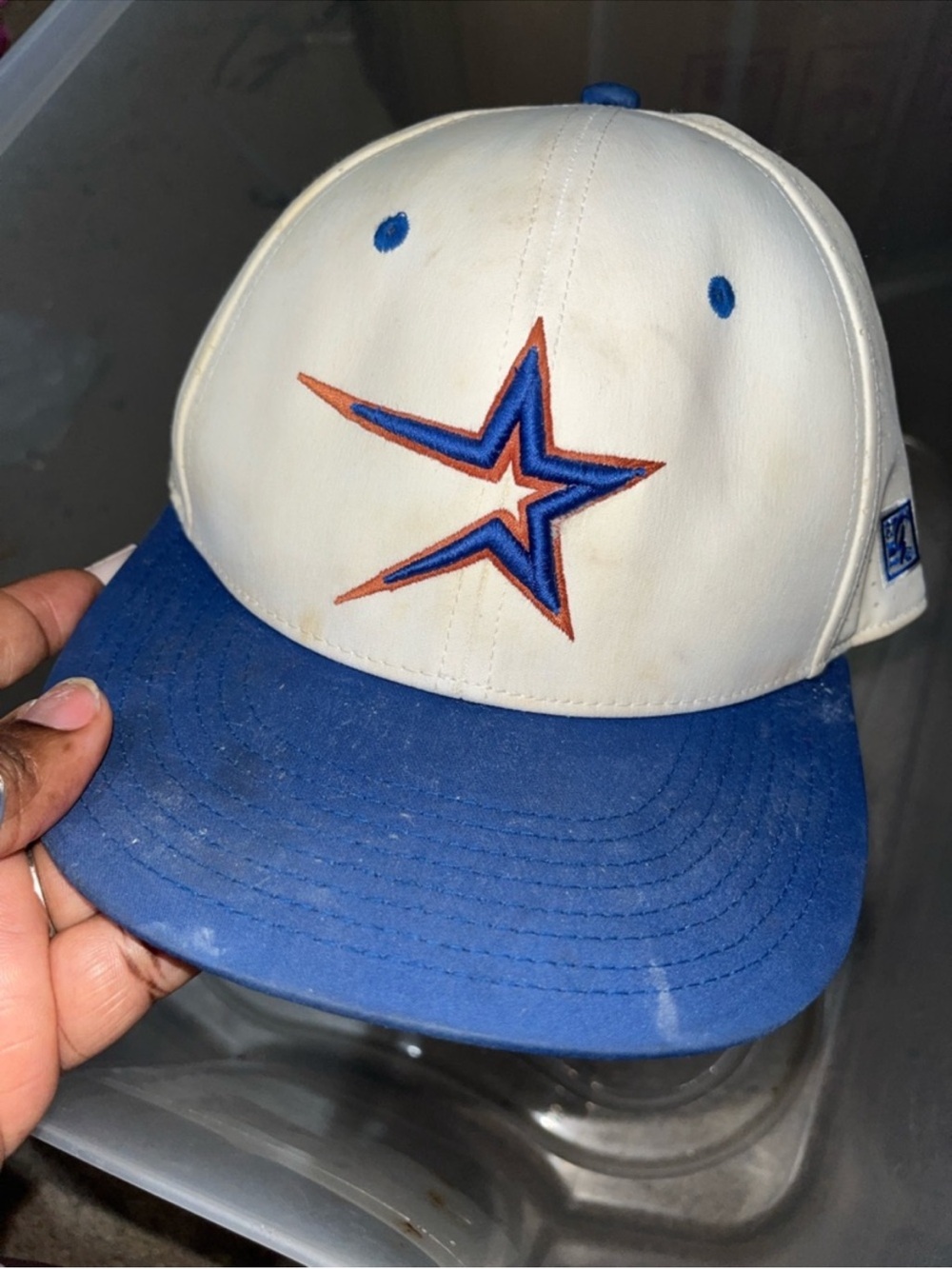 White and Blue Star Baseball Cap